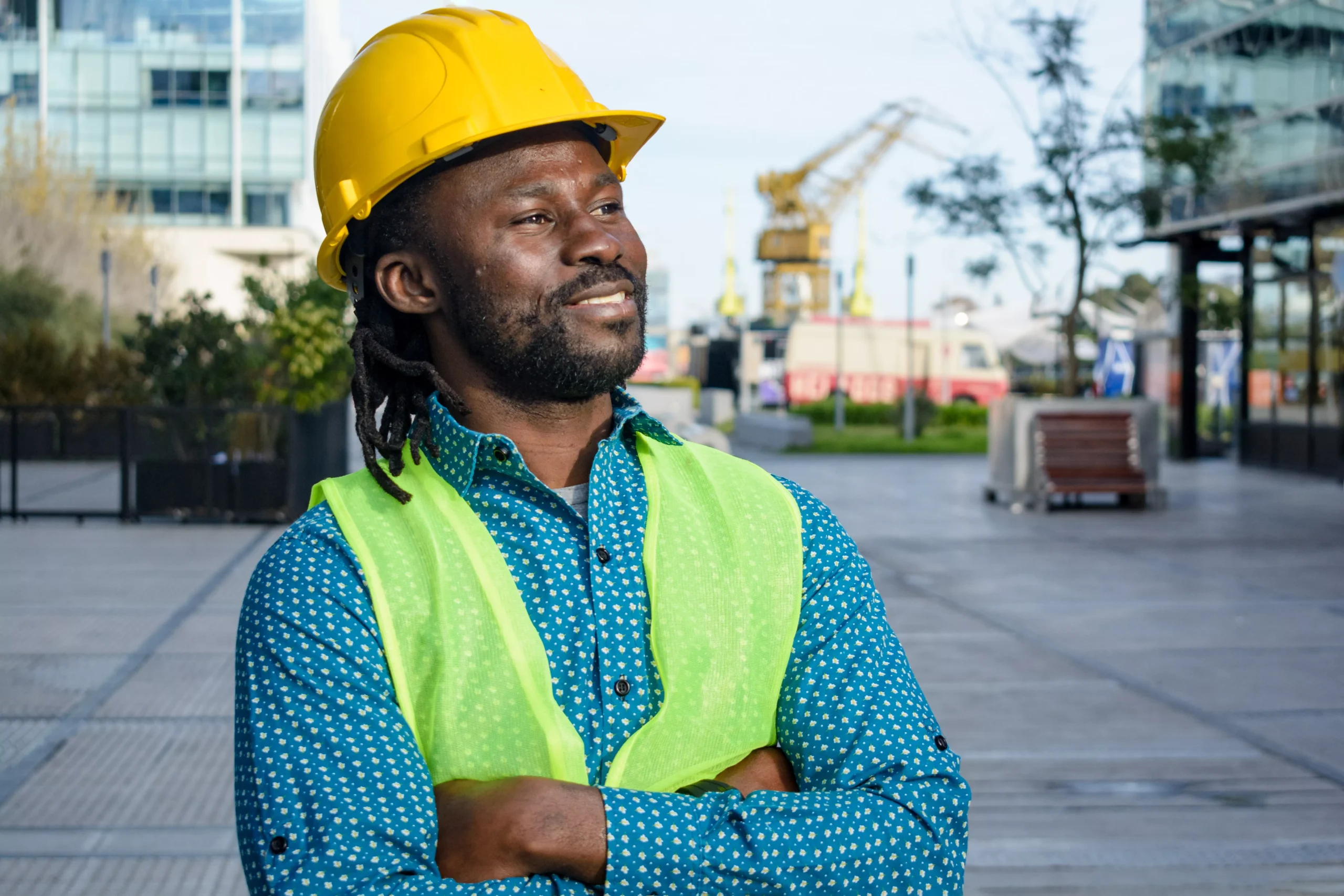 african-man-engineer-construction-worker-standing