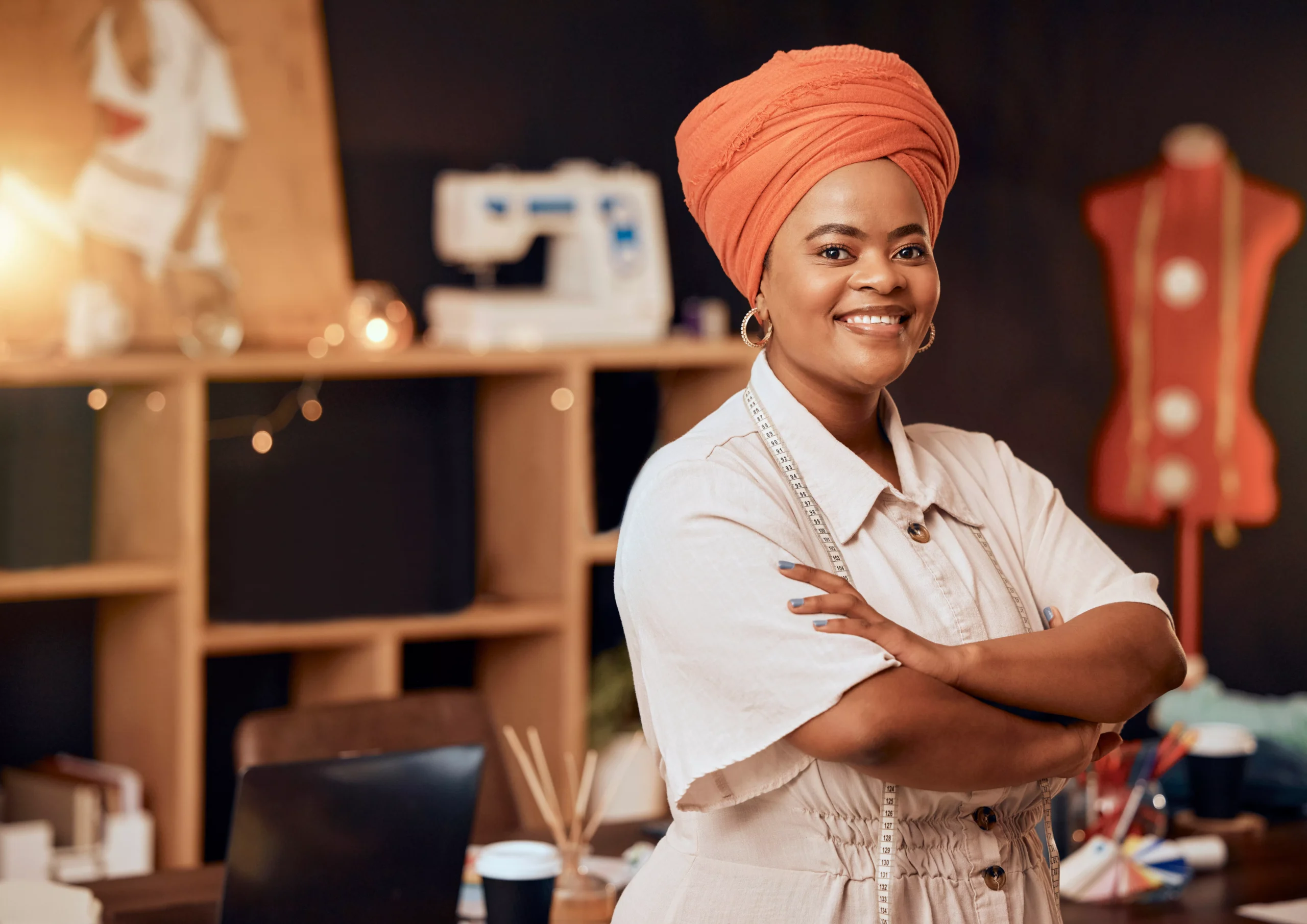 fashion-designer-and-african-or-black-woman-in-po