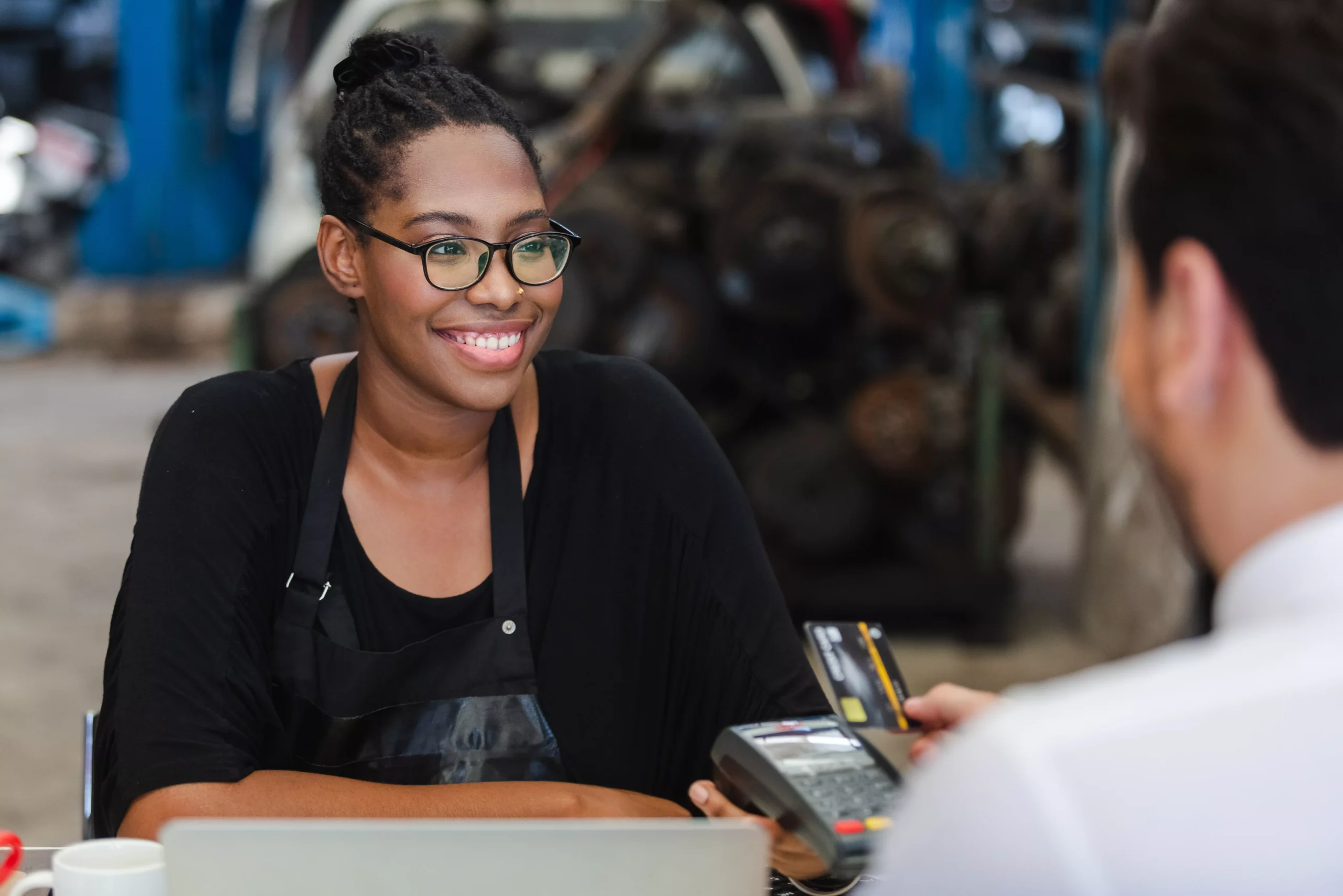 female-african-american-car-auto-parts-owner-accep