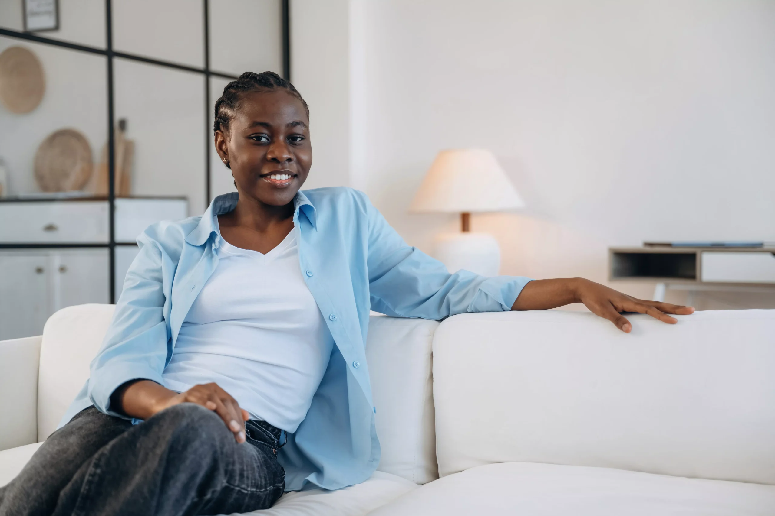 looking-forward-sitting-and-smiling-woman
