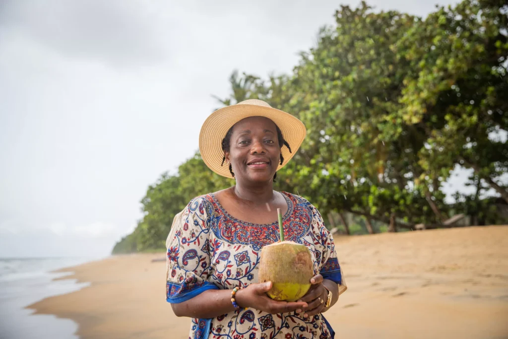 portrait-of-an-african-woman-at-the-beach-enjoying