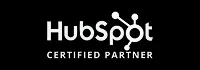 White HubSpot Certified Partner logo