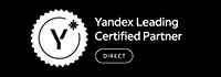 White Yandex Leading Partner Certification logo