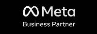 White Meta Business Partner logo